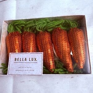 Bella Lux Orange Sequin Carrot Decor